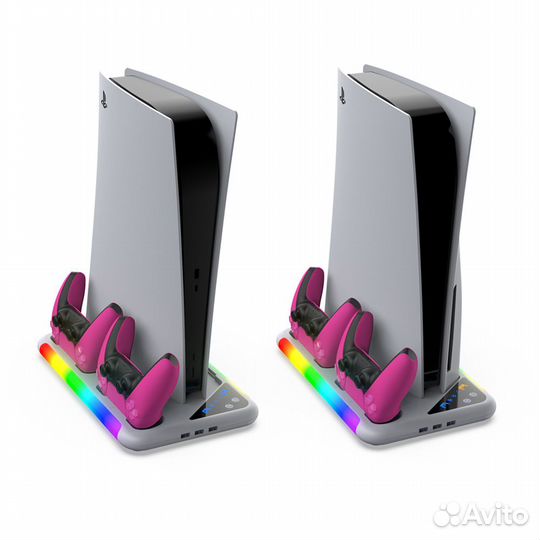 RGB подставка с охлаждением для PS5/PS5 Slim dobe