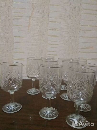 Рюмка на ножке СССР и стакан в подстаканнике