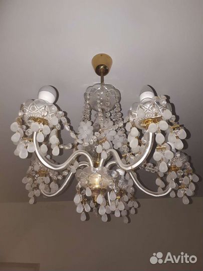 Люстра хрустальная, чехословакия