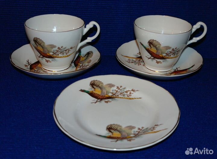 Чайные пары Royal Stuart Костяной фарфор 1950-60гг