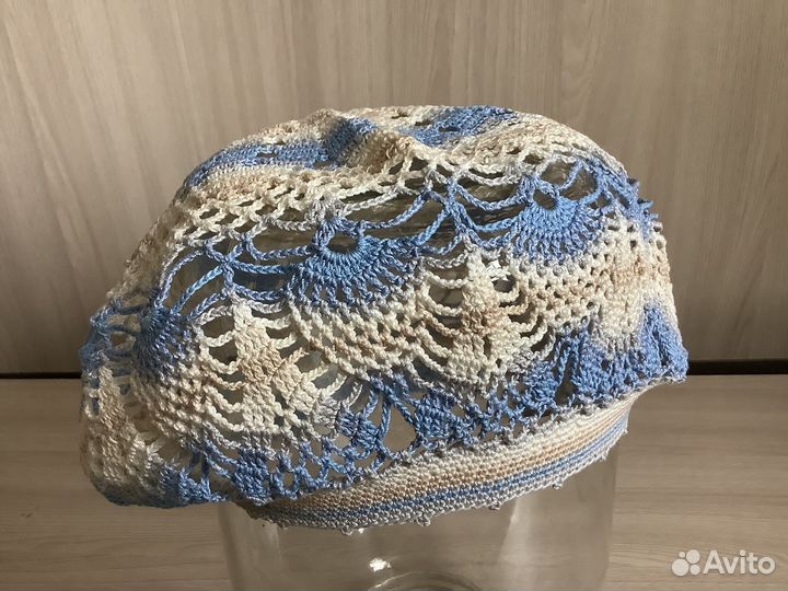 Берет женский летний вязаный