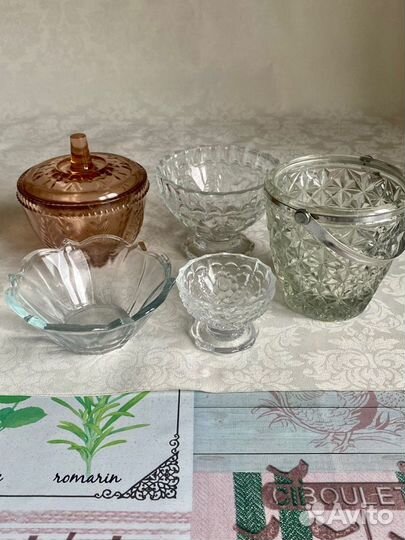 Розетки сахарницы стекло СССР