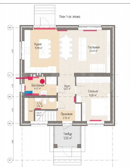 Коттедж 153 м² на участке 10 сот.