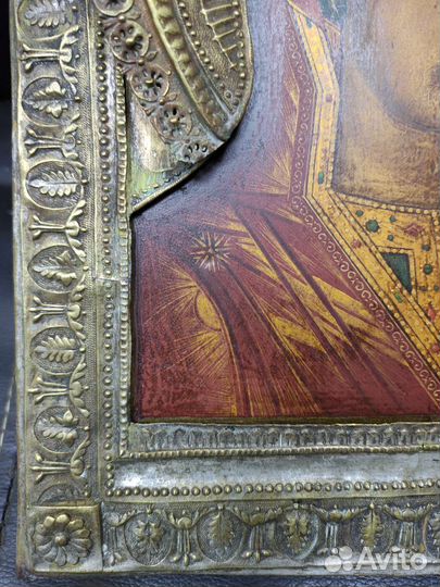 Старинная икона Казанская Божья матерь