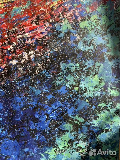 Картина на холсте акрилом абстракция