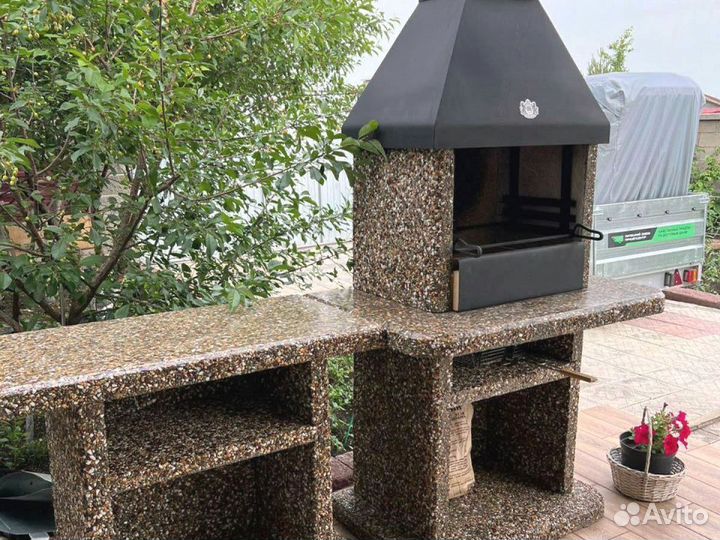 Печь барбекю, печь под казан, тандыр, гриль