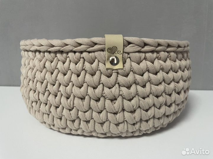 Набор вязаных корзин 2 шт