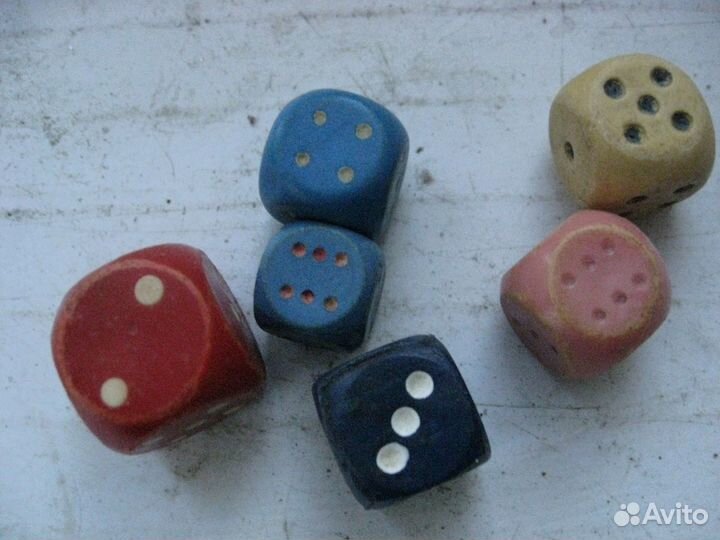 Кубики для настольных игр.СССР.80-х годов