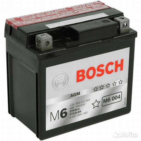Аккумулятор мото bosch M6 F60