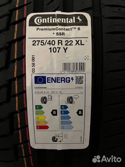 Continental PremiumContact 6 SSR 275/40 R22 и 315/35 R22