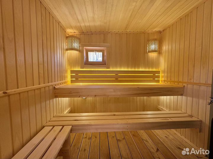 Баня из бруса от производителя с печкой 7x2,3