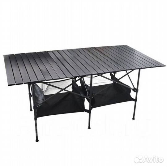Стол складной реечный 140*70*70см с корзиной