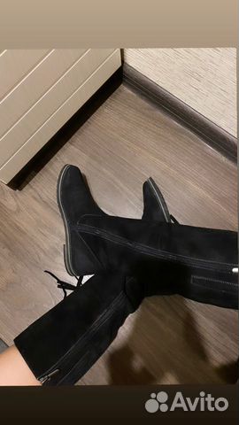 Сапоги натуральная замша трубы