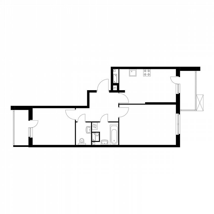 2-к. квартира, 57,9 м², 23/24 эт.