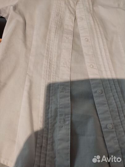 Блузка белая для девочек 128