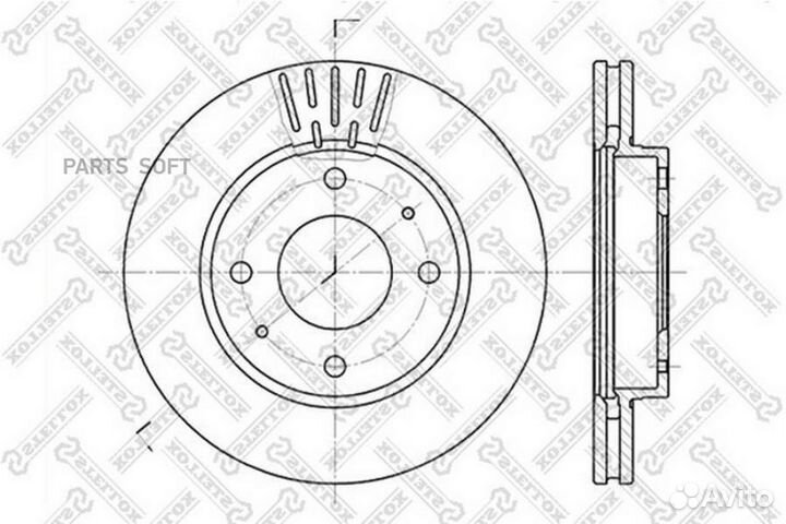 Stellox 60203411VSX 6020-3411V-SX диск тормозной п