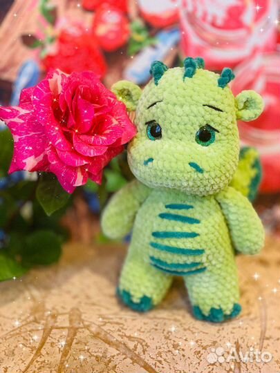 Вязаный дракон, игрушки ручной работы для детей