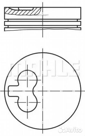 Mahle 0298213 Поршень dm.79.50x1.75x2.0x3.0 +1.00