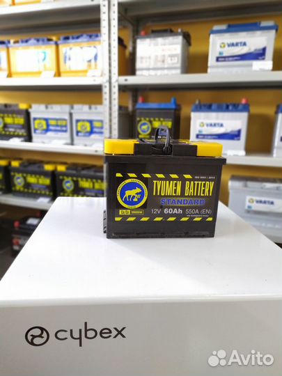 Аккумулятор 60Ah Тюмень 550A прямой полярности