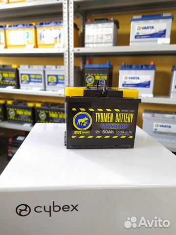 Аккумулятор 60Ah Тюмень 550A прямой полярности