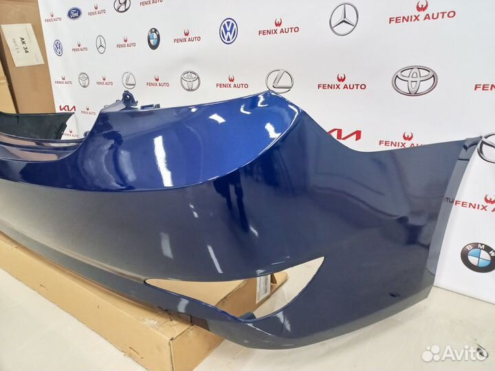 Бампер задний крашеный Hyundai Solaris 14-17 Синий