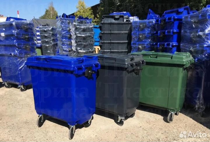 Мусорный пластиковый бак 660л S6127