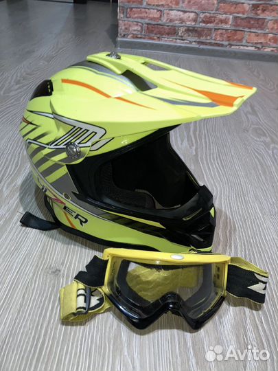 Шлем для мотоцикла кроссовый