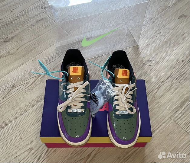 Кроссовки undefeated x Nike Air Force 1 оригинал