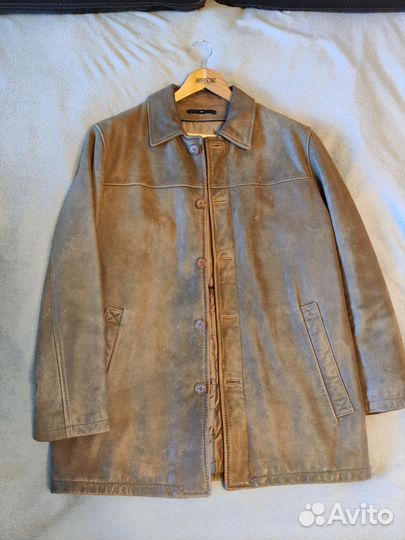 Кожаная куртка мужская 48 50 Пьер Карден
