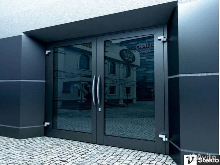 Дверь алюминиевая теплая холодная
