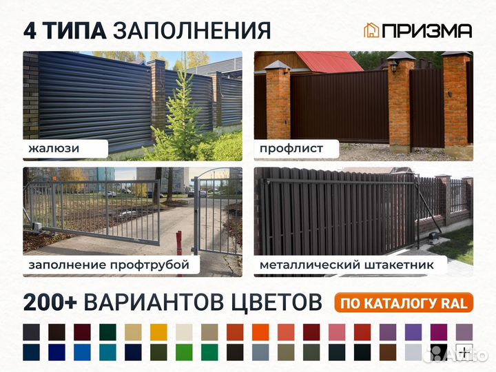 Автоматические откатные ворота