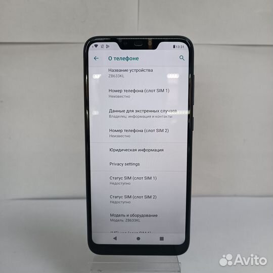 Смартфон asus Zenfone Max M2 3/32 гб
