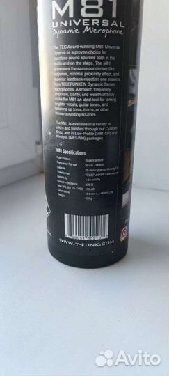 Микрофон telefunken m81 в наличии