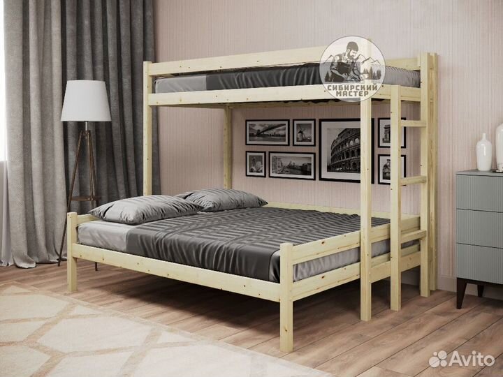 Двухъярусная кровать для детей и взрослых