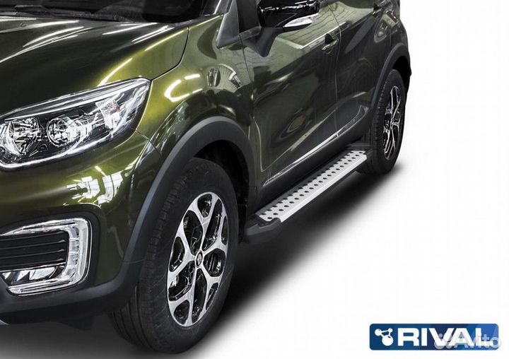 Пороги-подножки Renault Kaptur 2016-2020 Bmw-Style