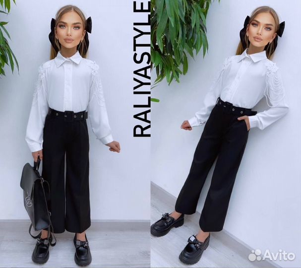 Белая блузка на девочку 11/12 лет