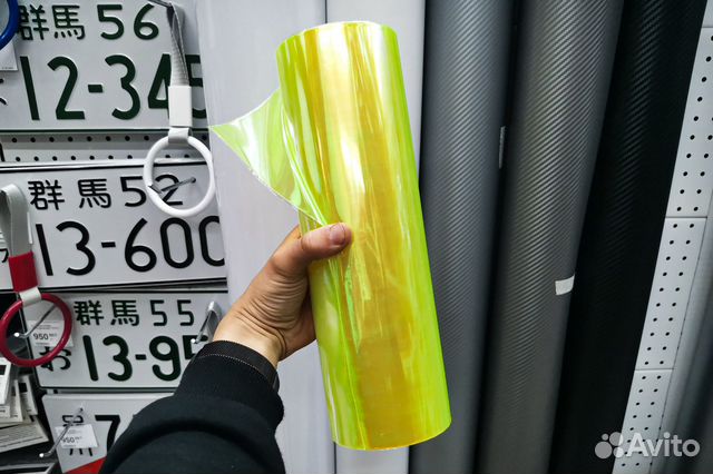 Пленка для бронирования фар, Салатовый хамелеон