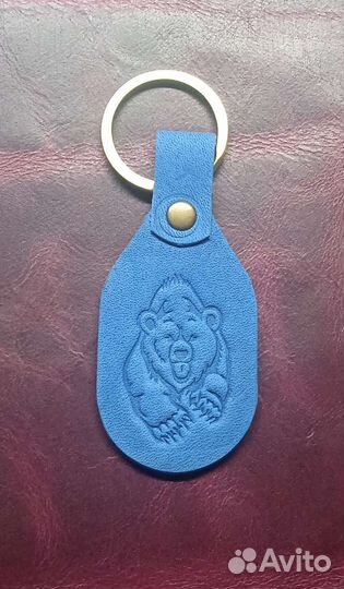 Брелок для ключей из натуральной кожи
