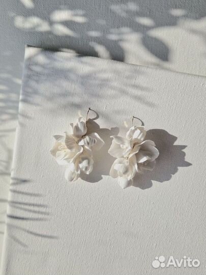 Серьги ручная работа, свадебные украшения