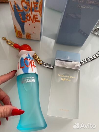 Парфюм moschino I Love, dolce&Gabbana Light Blue