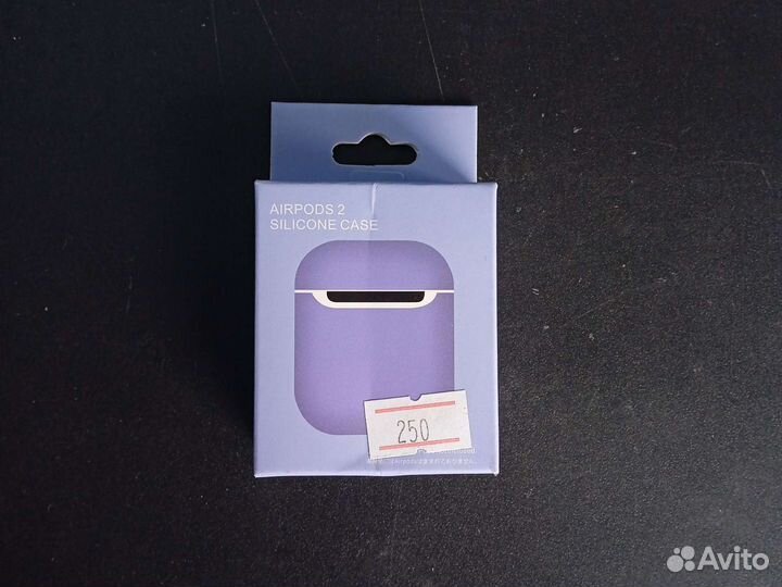 Фиолетовый силиконовый чехол для AirPods 2