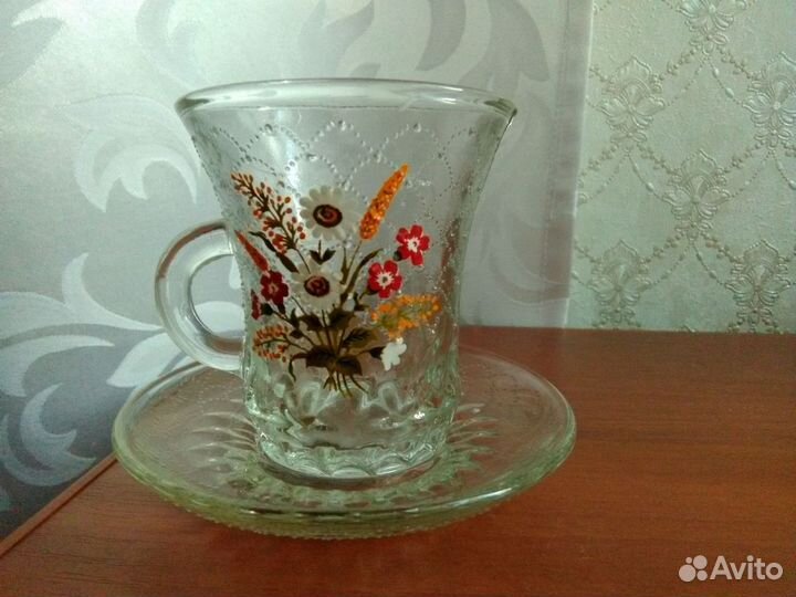 Чашка с блюдцем новая