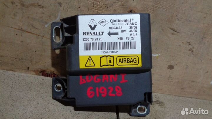 Блок управления AIR BAG Renault Logan 1