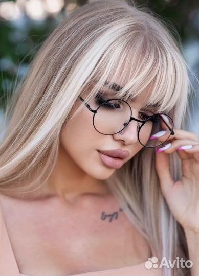 Очки солнцезащитные прозрачные круглые