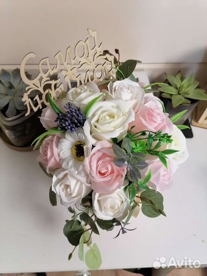 Букет из мыльных цветов