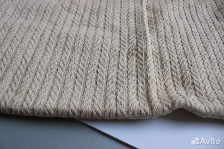 Хлопок. Вязанное полотно косичка