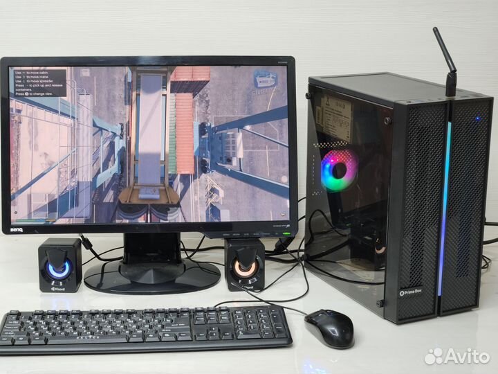 Компьютер игровой для дома с монитором 22