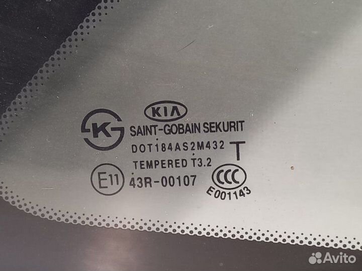 Форточка задняя правая Kia Ceed 2 универсал G4FG