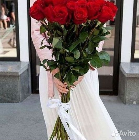 Длинные высокие розы 110 150 160 180 200 см