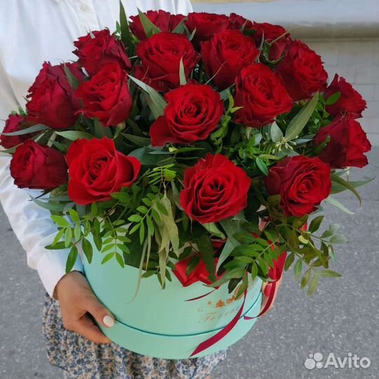 Букет в коробке, корзина цветов